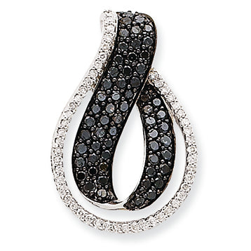 1.1 Carat 14K White Gold Diamond Twist Loop Slide
