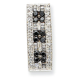 0.4 Carat 14K GoldW & Rhodium Black & White Diamond Pendant