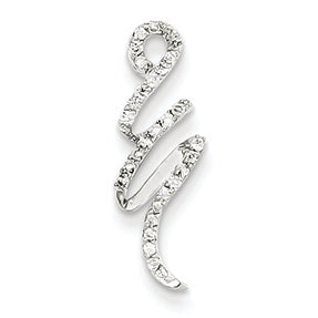 0.1 Carat 14K White Gold Fancy Diamond Pendant