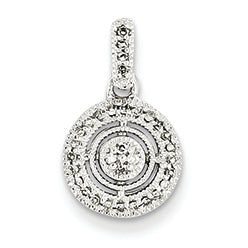 0.1 Carat 14K White Gold Diamond Circle Pendant