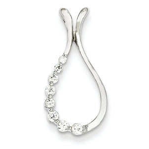 0.2 Carat 14K White Gold Diamond Teardrop Pendant
