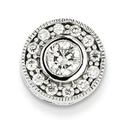 0.5 Carat 14K White Gold Diamond Circle Pendant