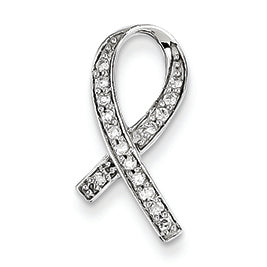 0.1 Carat 14K White Gold Diamond Awareness Pendant