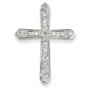 0.3 Carat 14K White Gold Passion Diamond Cross Pendant