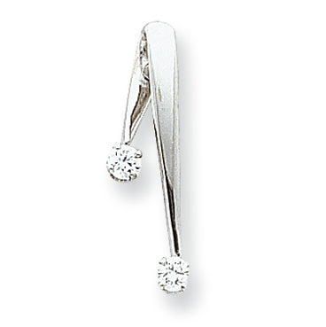 0.2 Carat 14K White Gold Diamond Chain Slide