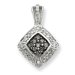 0.3 Carat 14K White Gold Black & White Diamonds Pendant