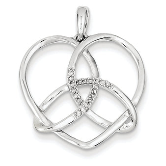 0.1 Carat 14K White Gold Diamond Fancy Pendant