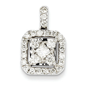 1.1 Carat 14K White Gold Diamond Pendant