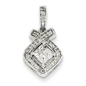 0.3 Carat 14K White Gold Diamond Pendant