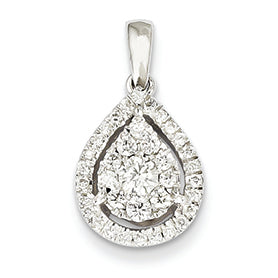 0.5 Carat 14K White Gold Diamond Pendant