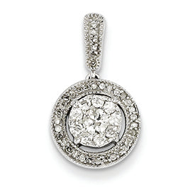 0.3 Carat 14K White Gold Round Diamond Pendant