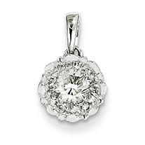 0.3 Carat 14K White Gold Diamond Round Pendant