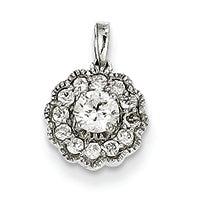 0.4 Carat 14K White Gold Diamond Round Pendant