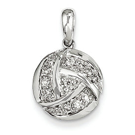 0.2 Carat 14K White Gold & Diamond Circle Pendant