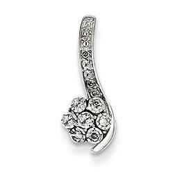 0.1 Carat 14K White Gold Diamond Slide Pendant