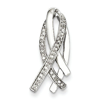 0.2 Carat 14K White Gold Diamond Fancy Slide Pendant