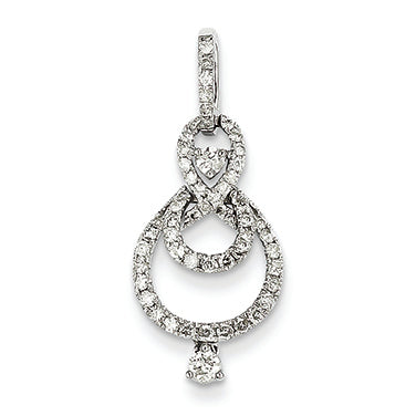 0.4 Carat 14K White Gold Diamond Pendant