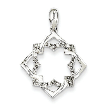 0.1 Carat 14K White Gold & Diamond Pendant