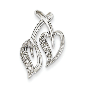 0.1 Carat 14K White Gold & Diamond Pendant Slide