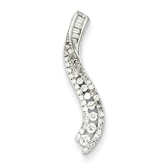 0.3 Carat 14K White Gold 0.25ct Diamond Journey Pendant