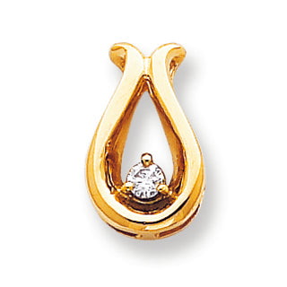 0.2 Carat 14K Gold Diamond Chain Slide