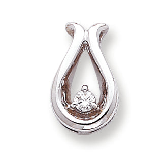0.2 Carat 14K White Gold Diamond chain slide