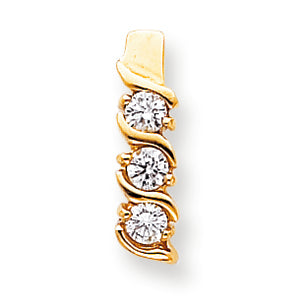 0.5 Carat 14K Gold Diamond chain slide