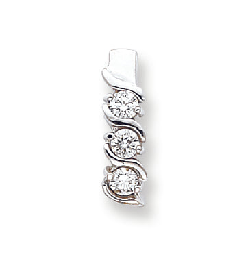 0.5 Carat 14K White Gold Diamond chain slide