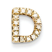 0.2 Carat 14K Gold Diamond Initial D Charm