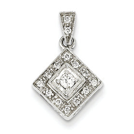 0.2 Carat 14K White Gold Diamond Vintage Pendant