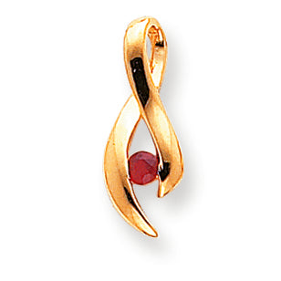 0.2 Carat 14K Gold Ruby Diamond pendant