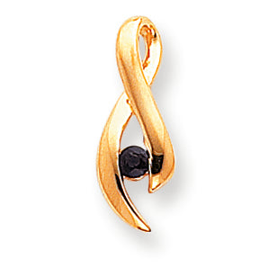 0.2 Carat 14K Gold Sapphire Diamond pendant