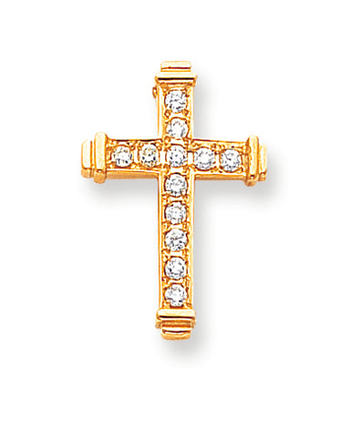 0.4 Carat 14K Gold Diamond Latin Cross Pendant
