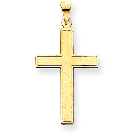 14K Gold Polished Cross Pendant