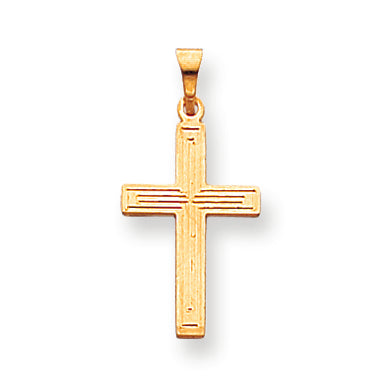 14K Gold Solid Cross Pendant