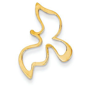 14K Gold Yellow Gold Dove Pendant