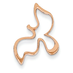 14K Gold Rose Gold Dove Pendant