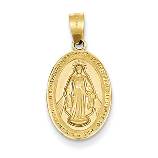 14K Gold Guadalupe Oval Medal