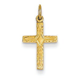 14K Gold Small Cross Charm
