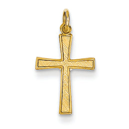 14K Gold Cross Charm