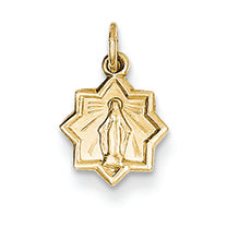 14K Gold Blessed Mary Charm