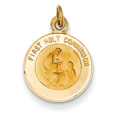 14K Gold First Communion Medal Charm