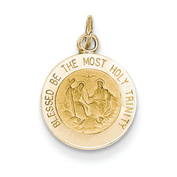 14K Gold Holy Trinity Medal Charm