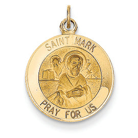 14K Gold Saint Mark Medal Charm