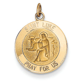 14K Gold Saint Luke Medal Charm