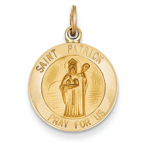 14K Gold Saint Patrick Medal Charm