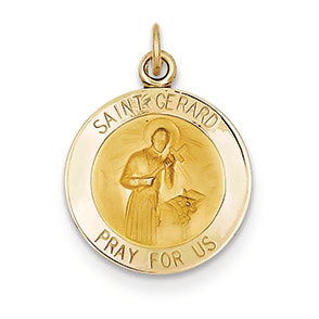 14K Gold Saint Gerard Medal Charm