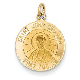 14K Gold Saint John Neumann Medal Charm