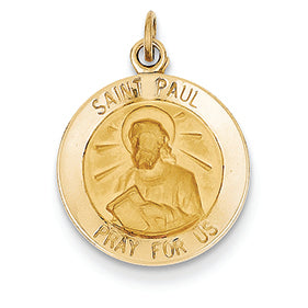14K Gold Saint Paul Medal Charm
