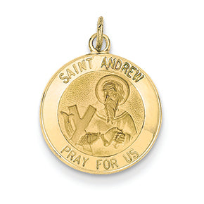 14K Gold Saint Andrew Medal Charm